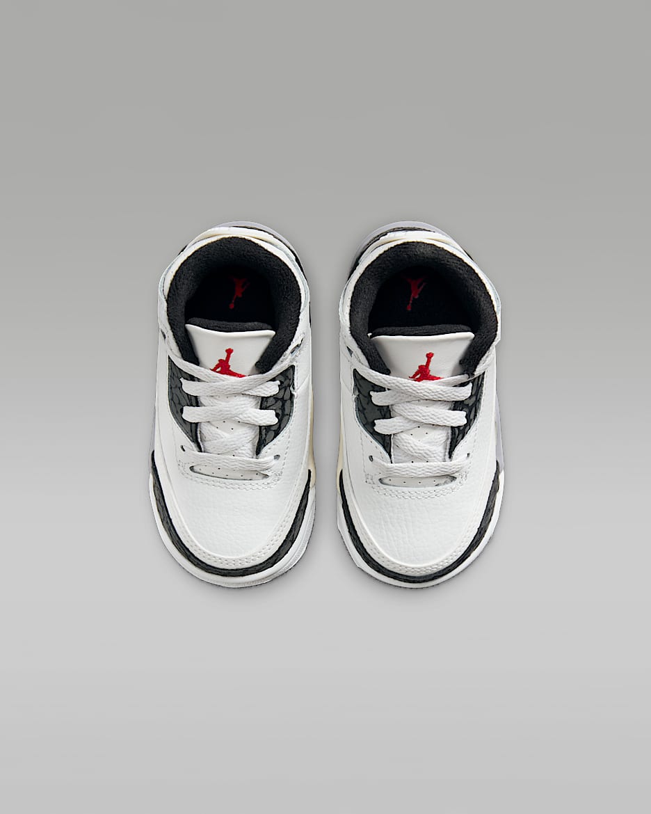 Jordan 3 Retro Cement Grey Baby Toddler Shoes. Nike